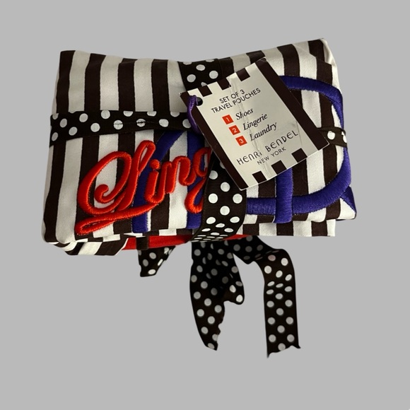 🆕 Henri Bendel Set of 3 Travel Pouches Condition: Excellent - Picture 4 of 11